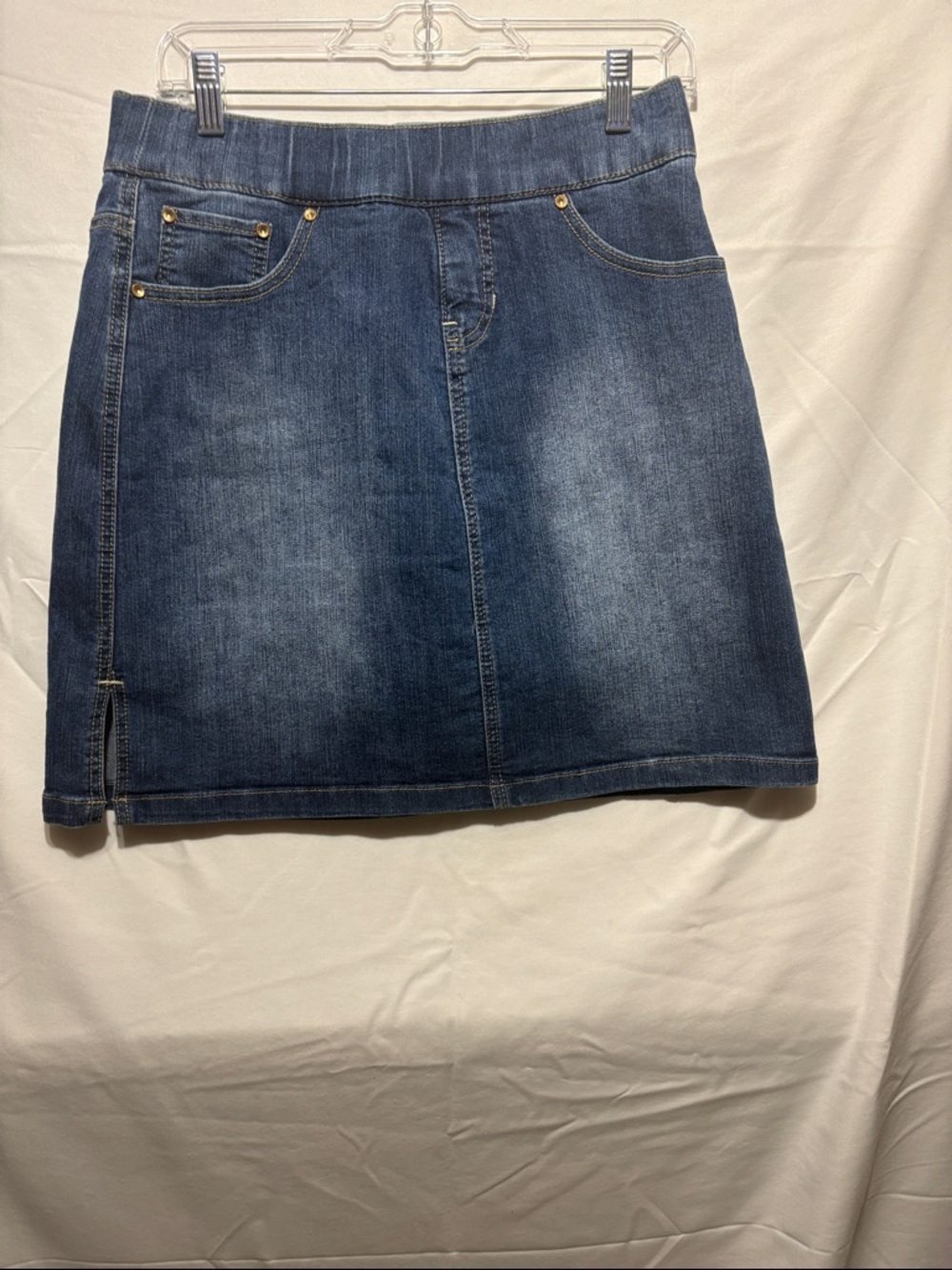 Jag Jeans Dark Blue Denim Mini Skirt with Rivet Detail